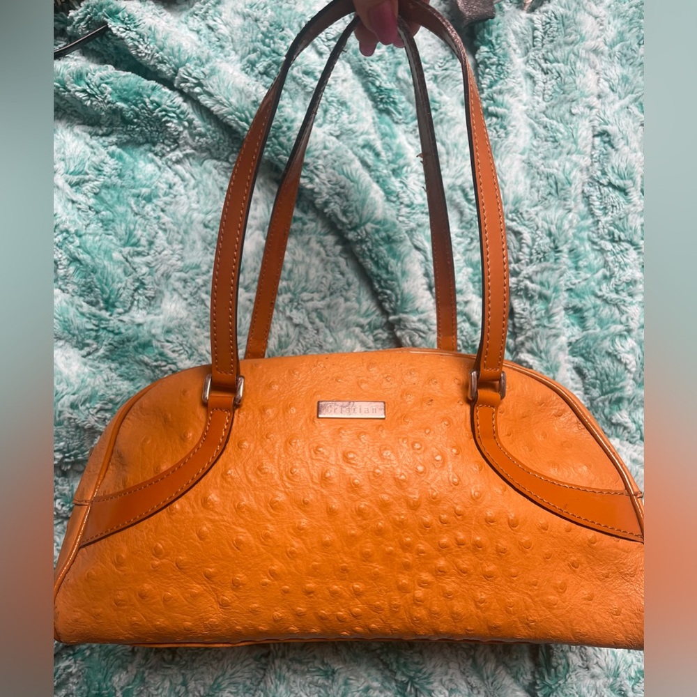 Cristian Made in Italy Elegant Orange Shoulder Bag